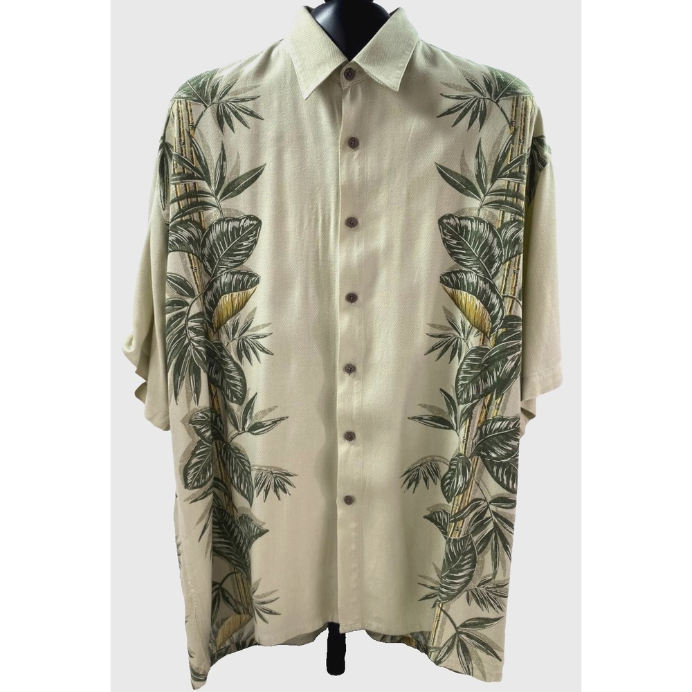 Campia Moda Short Sleeve Shirt Men's XL Hawaiian Style 100% Rayon, Fine Quality